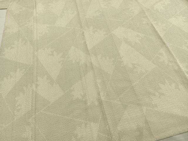 平和屋着物▽本塩沢 単衣 110亀甲 切嵌文 正絹 逸品 AABA7800fy
