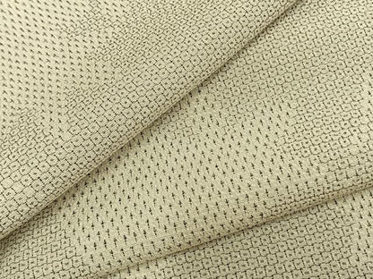 平和屋着物▽本塩沢 単衣 110亀甲 切嵌文 正絹 逸品 AABA7800fy