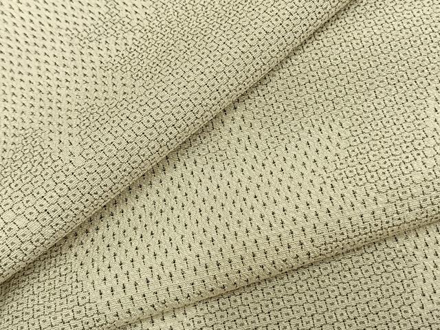 平和屋着物▽本塩沢 単衣 110亀甲 切嵌文 正絹 逸品 AABA7800fy