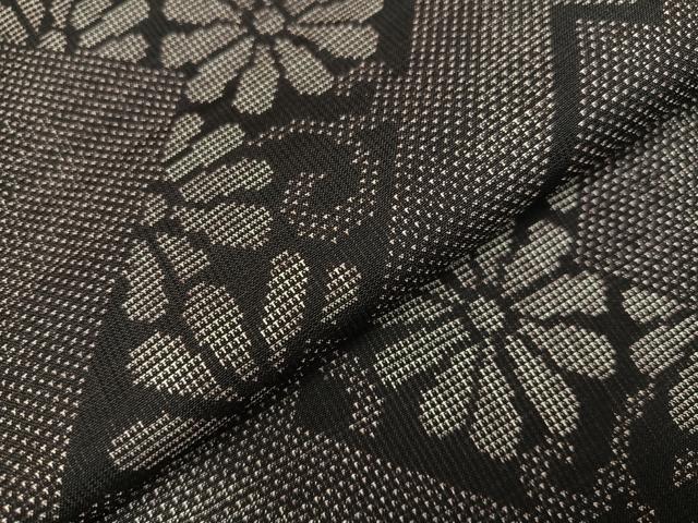 平和屋着物●本場大島紬 カタス7マルキ 花唐草文 正絹 逸品 AABA7802ph