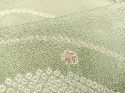 平和屋着物●訪問着 絞り 舞花文 金彩 正絹 逸品 AABA7810ph