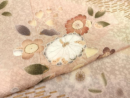 平和屋着物●訪問着　舞花文　暈し染め　金彩　正絹　逸品　AABA7815ph