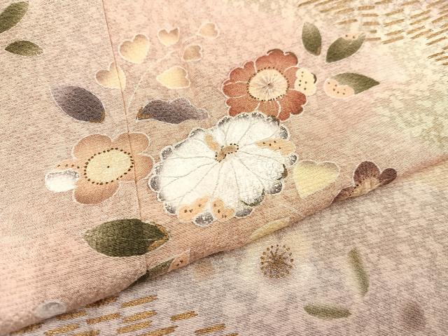 平和屋着物●訪問着　舞花文　暈し染め　金彩　正絹　逸品　AABA7815ph