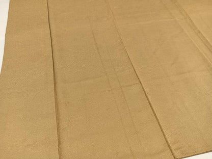平和屋着物●上質な色無地　榛色　正絹　逸品　AABA7829ph