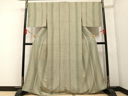 平和屋着物●上質な小紋　間道　正絹　逸品　AABA7832ph