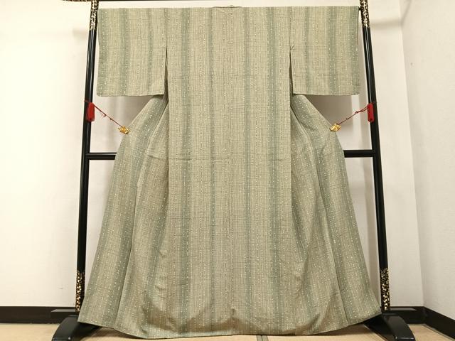 平和屋着物●上質な小紋　間道　正絹　逸品　AABA7832ph