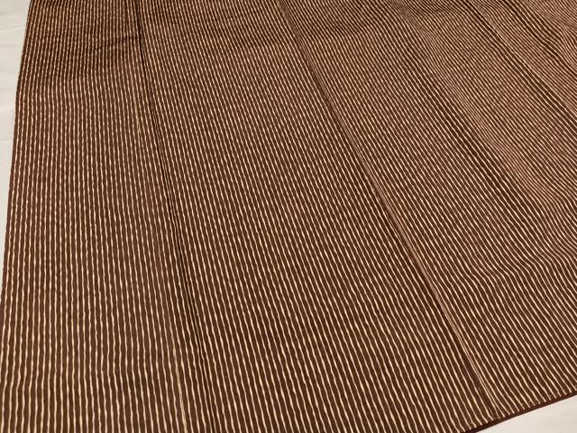 平和屋着物●上質な小紋 縞 正絹 逸品 AABA7836ph