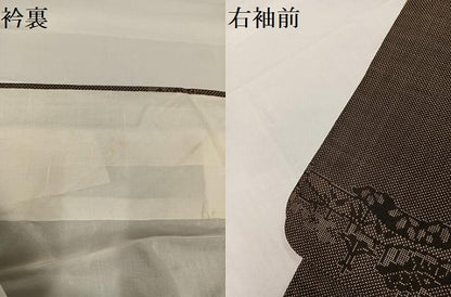 平和屋着物●本場大島紬　一元絣　風景文　正絹　逸品　AABA7839ph