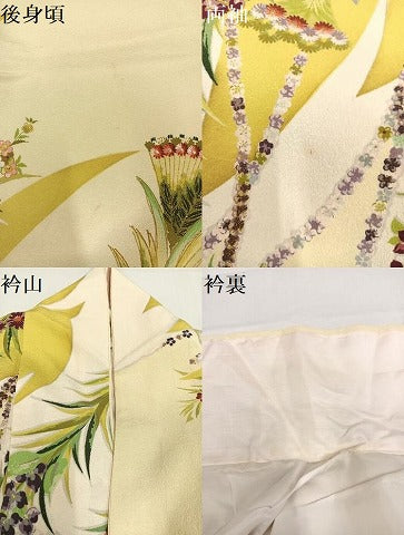 平和屋着物●訪問着 草花文 金彩 正絹 逸品 AABA7852ph