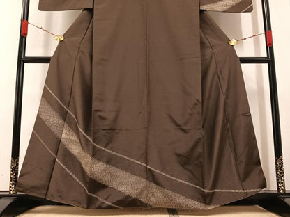 平和屋着物●訪問着　紬地　絞り　正絹　逸品　AABA7853ph