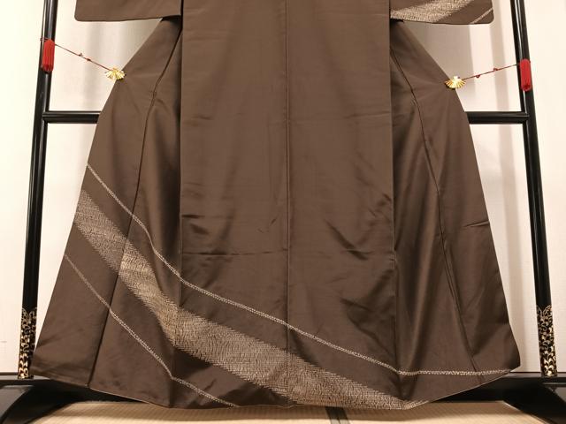 平和屋着物●訪問着　紬地　絞り　正絹　逸品　AABA7853ph