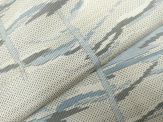 平和屋着物●本場大島紬　白大島　一元7マルキ　草木文　正絹　逸品　AABA7867ph