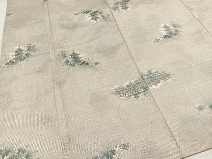 平和屋着物●本場大島紬 カタス7マルキ 総絣 風景文 正絹 逸品 AABA7872ph