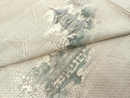 平和屋着物●本場大島紬 カタス7マルキ 総絣 風景文 正絹 逸品 AABA7872ph