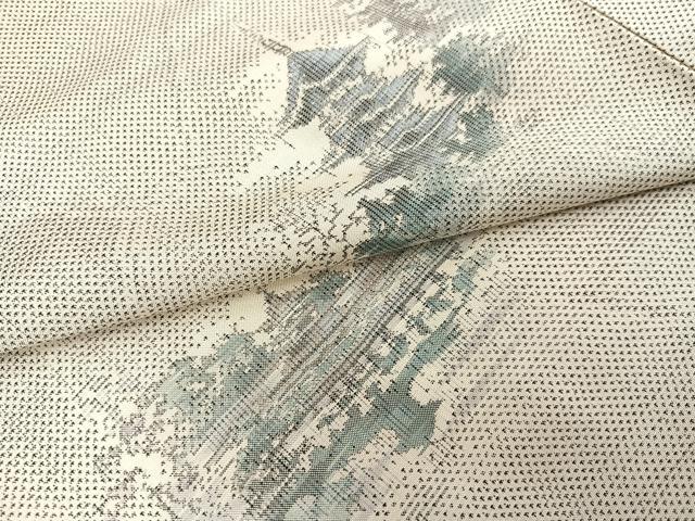 平和屋着物●本場大島紬 カタス7マルキ 総絣 風景文 正絹 逸品 AABA7872ph