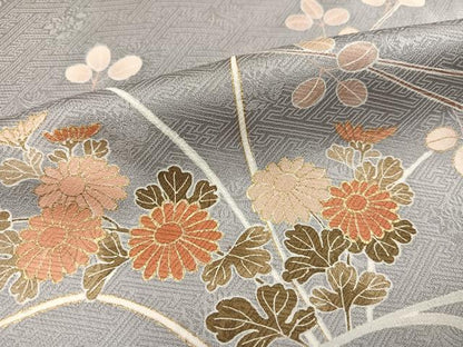 平和屋着物●訪問着 絞り 流水枝花籬文 金彩 正絹 逸品 AABA7873ph