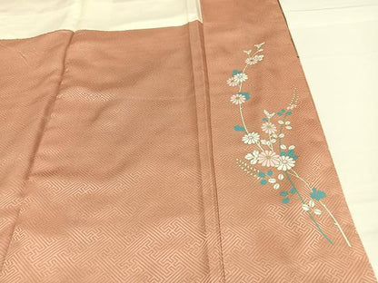 平和屋着物●訪問着 草花文 暈し染め 金彩 正絹 逸品 AABA7876ph