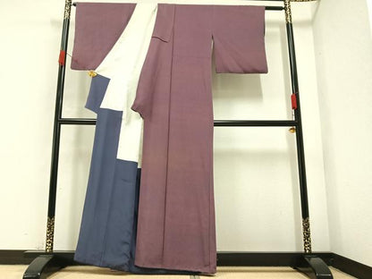 平和屋着物●江戸小紋 作家物 角通し 正絹 逸品 AABA7877ph