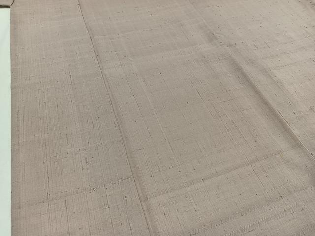 平和屋着物▽上質な紬 単衣 鴇鼠色 正絹 逸品 AABA7911jh