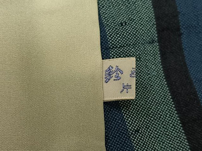 平和屋着物▽上質な紬 単衣 縞 鈴乃屋扱い 正絹 逸品 AABA7918jh