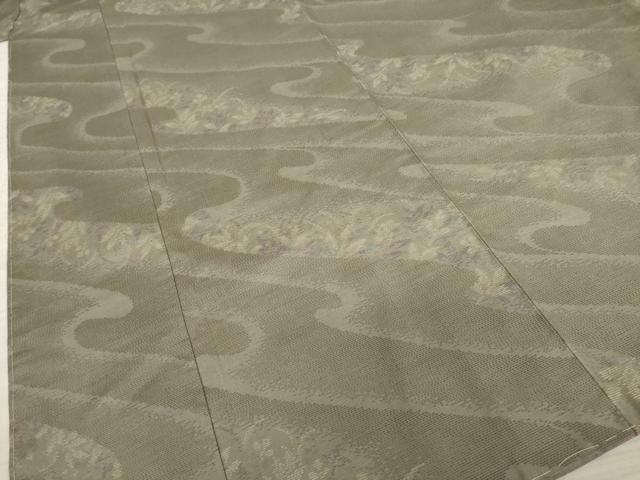 平和屋着物●本場大島紬　流水花文　正絹　逸品　AABA7931ck