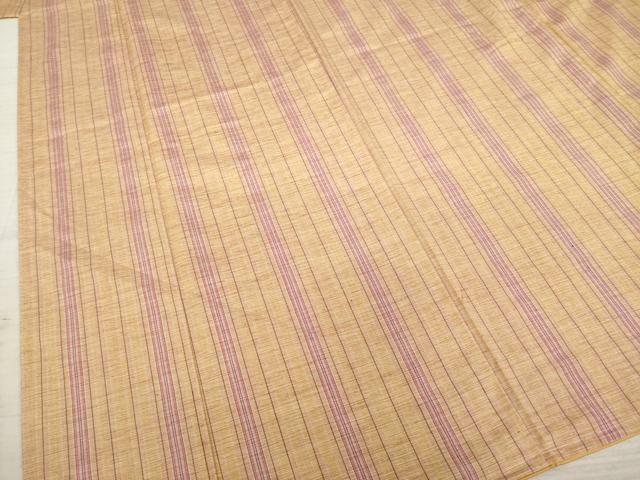 平和屋着物●上質な紬 縞 正絹 逸品 AABA7933ck