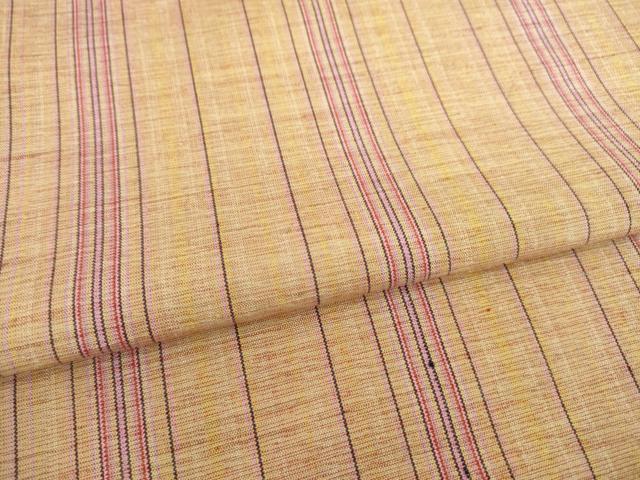 平和屋着物●上質な紬 縞 正絹 逸品 AABA7933ck