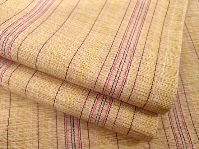 平和屋着物●上質な紬 縞 正絹 逸品 AABA7933ck