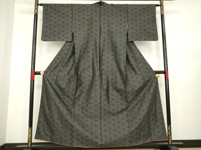 平和屋着物●本場大島紬　麻の葉文様　正絹　逸品　AABA7938ck