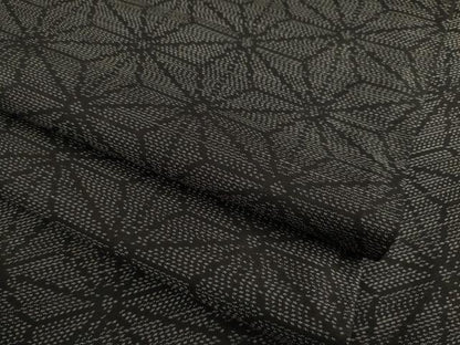 平和屋着物●本場大島紬　麻の葉文様　正絹　逸品　AABA7938ck