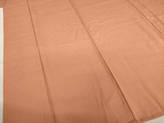 平和屋着物●本草木染作家 瑞鳳 色無地 洗朱色 正絹 逸品 AABA7947ck