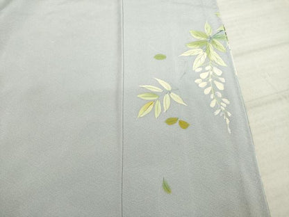 平和屋着物●染色作家　安達華生　訪問着　鯉　藤花房　正絹　逸品　AABA7958ck