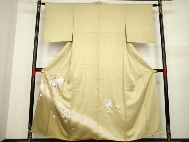 平和屋着物●訪問着 花丸文 暈し染め 金銀彩 正絹 逸品 AABA7963ck