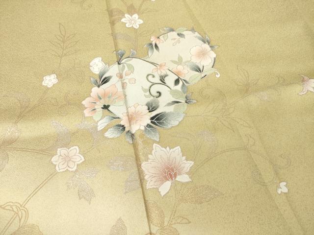 平和屋着物●訪問着 花丸文 暈し染め 金銀彩 正絹 逸品 AABA7963ck