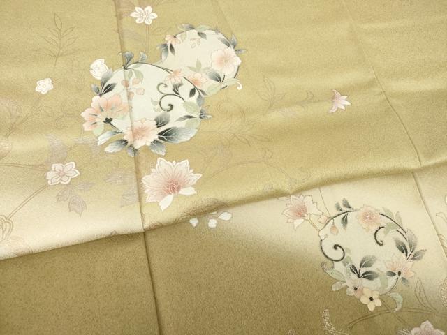 平和屋着物●訪問着 花丸文 暈し染め 金銀彩 正絹 逸品 AABA7963ck