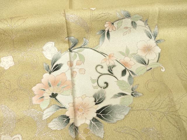 平和屋着物●訪問着 花丸文 暈し染め 金銀彩 正絹 逸品 AABA7963ck