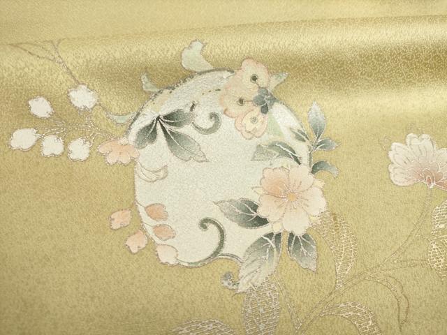 平和屋着物●訪問着 花丸文 暈し染め 金銀彩 正絹 逸品 AABA7963ck