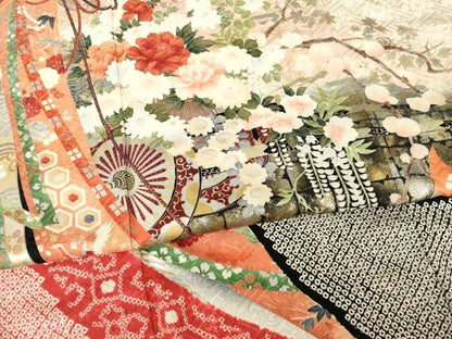 平和屋着物●豪華振袖 絞り 花車文 正絹 逸品 AABA7965ck