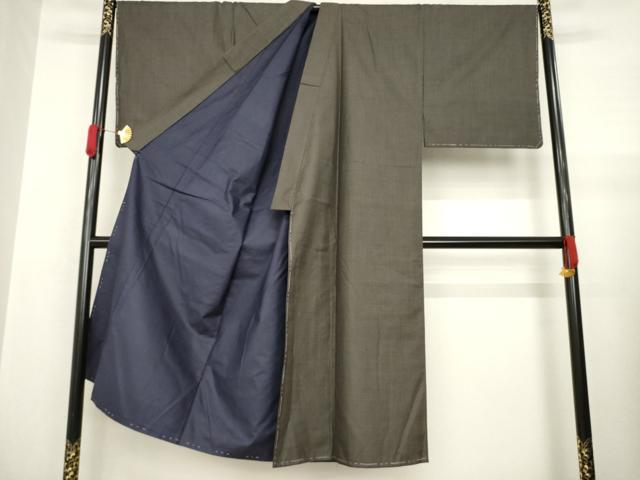 平和屋着物●男性 紬 アンサンブル 亀甲文様 正絹 逸品 未使用 AABA7966ck