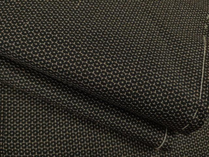 平和屋着物●男性 紬 アンサンブル 亀甲文様 正絹 逸品 未使用 AABA7966ck