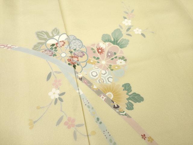 平和屋着物●訪問着　蔓帯花文　正絹　逸品　AABA7967ck