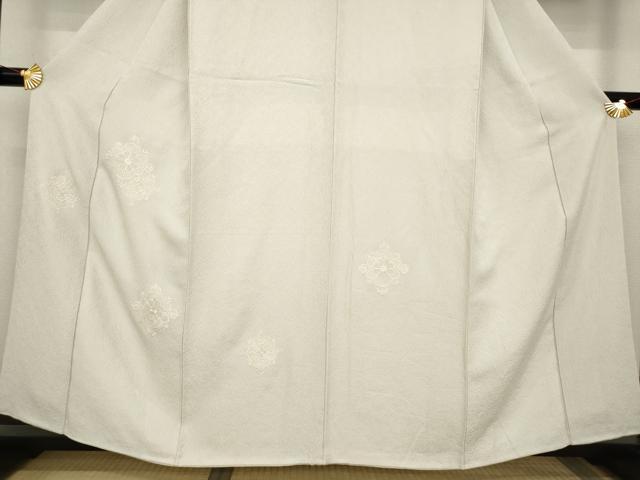 平和屋着物●無地絵羽訪問着　中国三大刺繍　汕頭刺繍　スワトウ刺繍　飾花文　白菫色　正絹　逸品　AABA7968ck