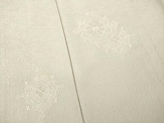 平和屋着物●無地絵羽訪問着　中国三大刺繍　汕頭刺繍　スワトウ刺繍　飾花文　白菫色　正絹　逸品　AABA7968ck