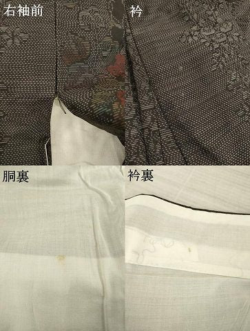 平和屋着物●本場大島紬 花蔦草間道 正絹 逸品 AABA7983ck