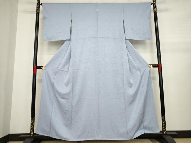 平和屋着物●上質な色無地 笹地紋 淡藤色 正絹 逸品 未使用 AABA7985ck