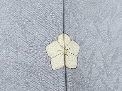 平和屋着物●上質な色無地 笹地紋 淡藤色 正絹 逸品 未使用 AABA7985ck