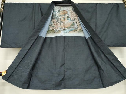 平和屋着物●男性 本場大島紬 アンサンブル 100亀甲 総詰め 正絹 逸品 AABA7996ck