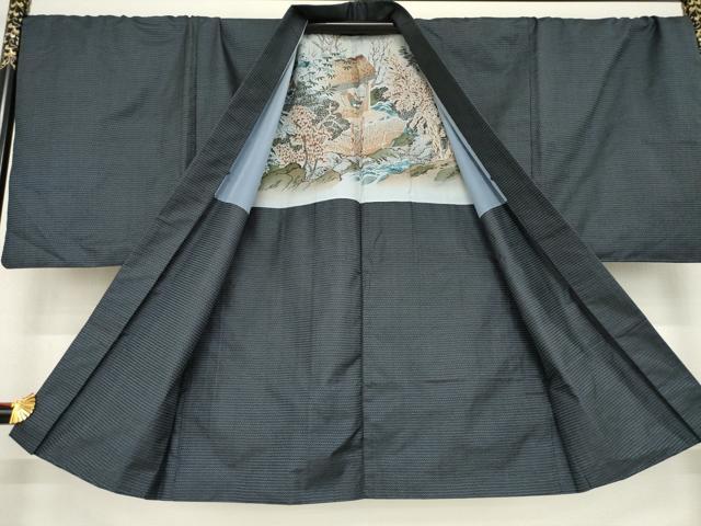 平和屋着物●男性 本場大島紬 アンサンブル 100亀甲 総詰め 正絹 逸品 AABA7996ck