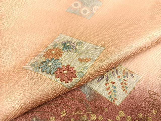 平和屋着物●訪問着　絞り　草花文　暈し染め　金彩　三越扱い　正絹　逸品　AABA8167ph