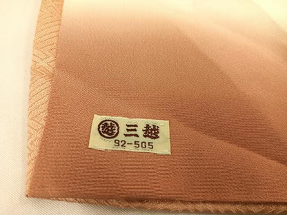 平和屋着物●訪問着　絞り　草花文　暈し染め　金彩　三越扱い　正絹　逸品　AABA8167ph